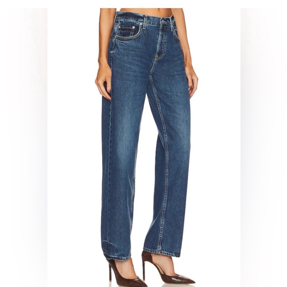 GRLFRND Bella midrise Blue Denim Jeans EUC